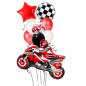 Globo Moto GP + Globos latex y aluminio Globo Moto GP + Globos latex y aluminio