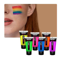 Pintura de cuerpo Neón Pack de 6 und de (25ml) Pride Party LGBTIQ+