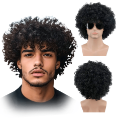 Peluca  Ondulada Negra Africa look NA 10506