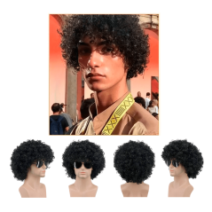 Peluca  Ondulada Negra Africa Look