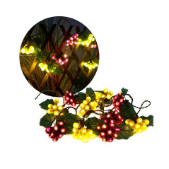 Cascada Uvas led y hojas x 3mts
