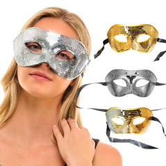 Máscara diseňo Disco con brillo