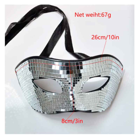 Máscara Diseño Disco Brillante Und