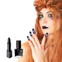 Lapiz de Labios y esmalte uñas negro pack