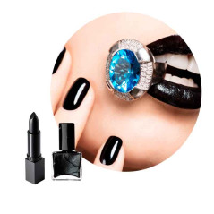 Lapiz de Labios y esmalte uñas negro pack
