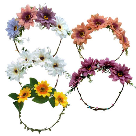Diadema o Vincha de Flores Mod. 7 (Und)