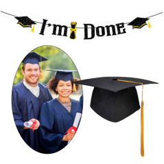 Juego de Gorro (Birrete) y banner graduación