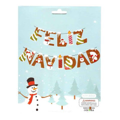 Banner Feliz Navidad cartulina