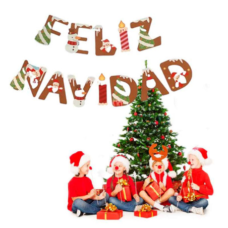 Banner Feliz navidad cartulina