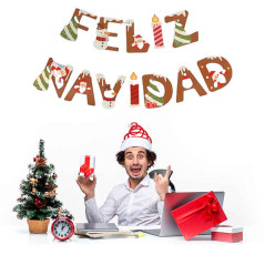 Banner Feliz Navidad cartulina