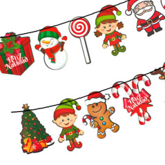 Banner figura navideñas en cartulina