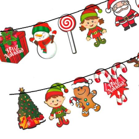 Banner figura navideñas en cartulina