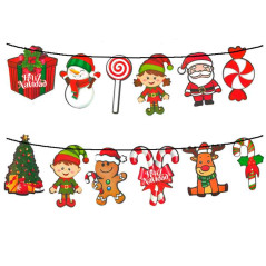 Banner figura navideñas en cartulina