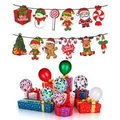 Banner figura navideñas en cartulina