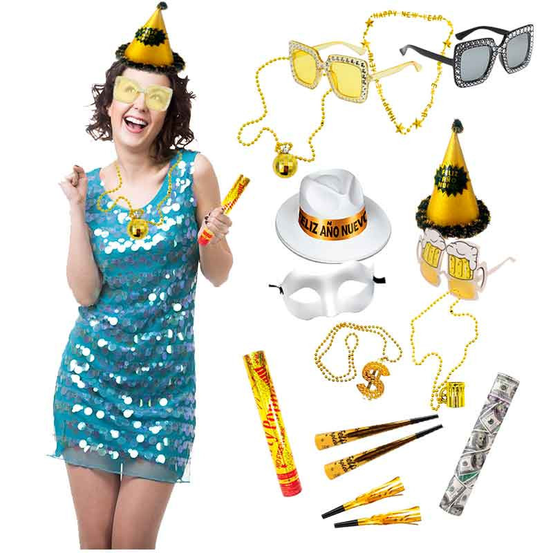 Cotillon Noche Vieja de 16 articulos (Mod B) Cotillon Noche Vieja de 16 articulos (Mod B)