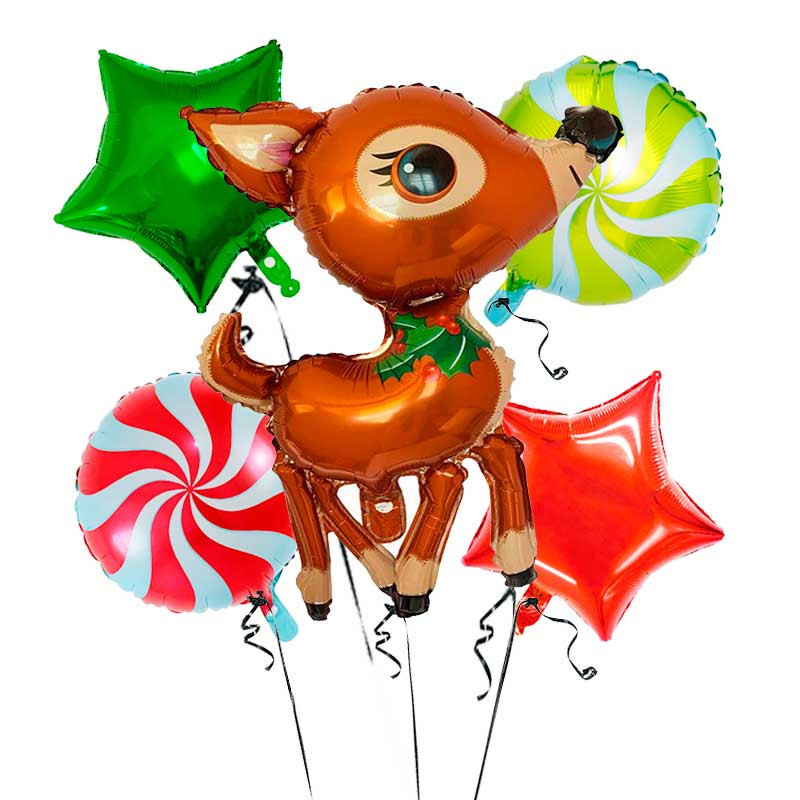 Juego de globos Reno Navidad