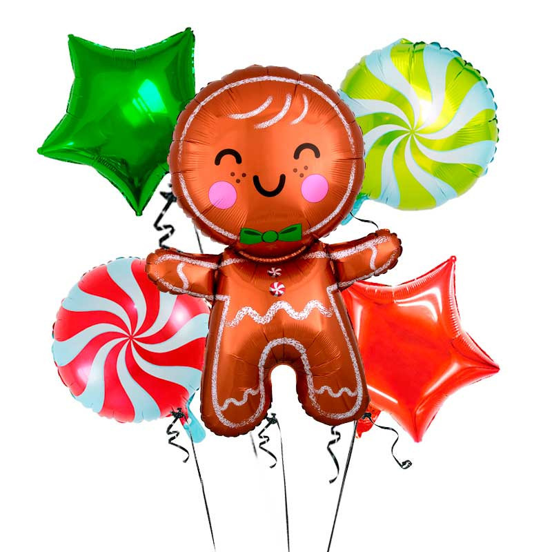 Juego de globos Galleta Jengibre Navidad Juego de globos Galleta Jengibre Navidad