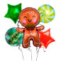 Juego de globos Galleta Jengibre Navidad Juego de globos Galleta Jengibre Navidad