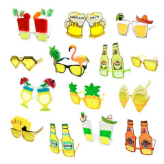 Lentes, gafas para cócteles tropicales (Pack 6 Uds)