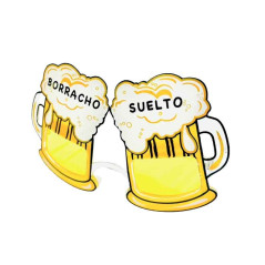 Lentes, gafas para cócteles tropicales (Pack 6 Uds)