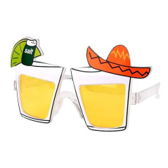 Lentes, gafas para cócteles tropicales (Pack 6 Uds)