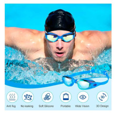 Lentes de natación protección UV antiempaño