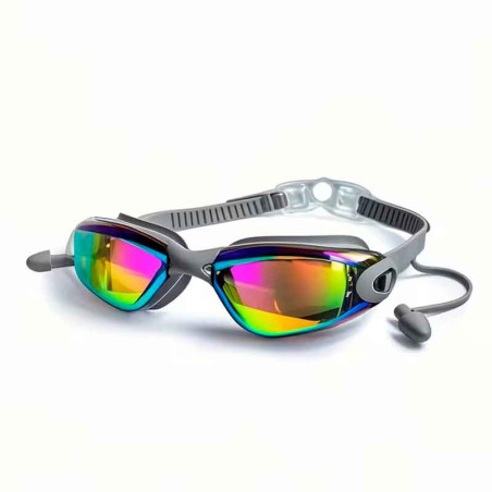 Lentes de natación UV antiempaño (estuche plata)