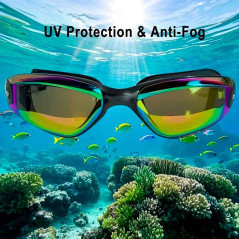 Lentes de natación protección UV antiempaño