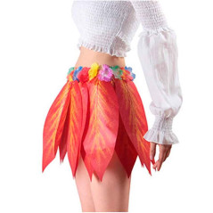 Falda de Hoja de Hula y Set de Hawaiano