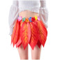 Falda de Hoja de Hula  ROJA  y Set Hawaiano Luau