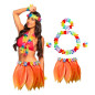 Falda de Hoja de Hula  AMARILLA y Set Hawaiano Luau