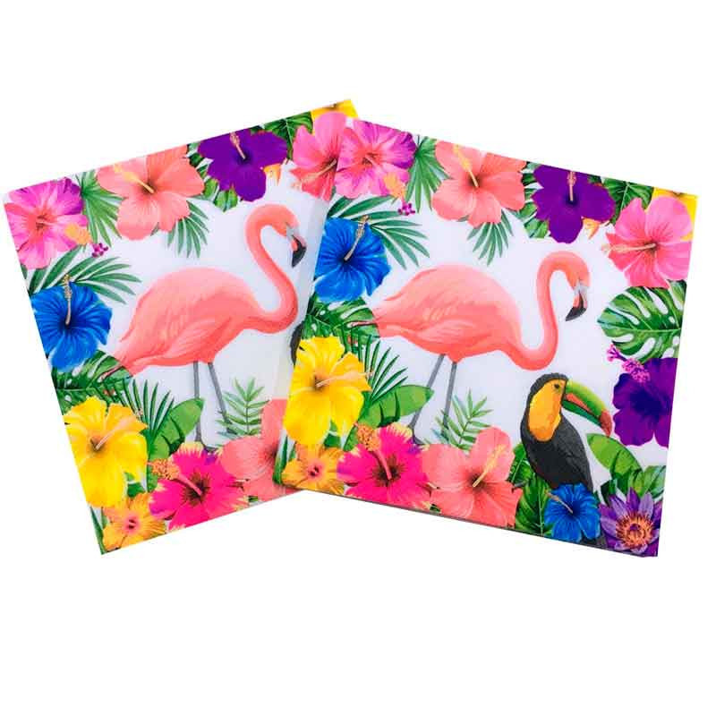 80 Servilletas, temática hawaiana