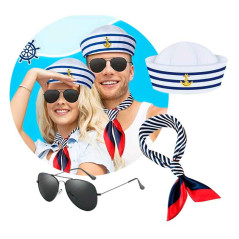 Boina-Lentes- bufanda  de marinero