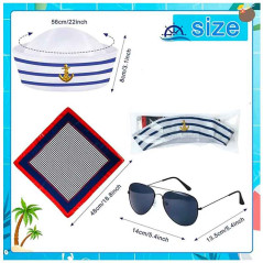 Boina - Lentes- Bufanda de Marinero (Pack x 3 uds)