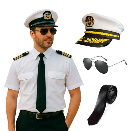 Sombrero marinero - Lentes- corbata