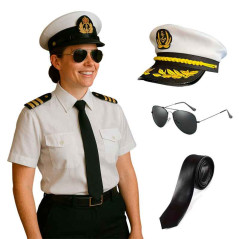 Sombrero marinero - Lentes- corbata