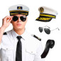 Sombrero marinero - Lentes- corbata  (Pack x 3 uds)