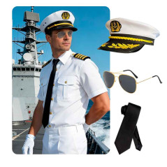 Sombrero marinero - Lentes- corbata