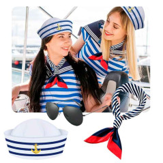 Boina-Lentes- bufanda  de marinero