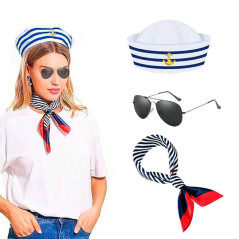 Boina-Lentes- bufanda  de marinero