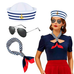 Boina-Lentes- bufanda  de marinero