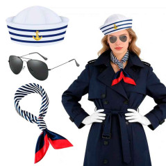 Boina-Lentes- bufanda  de marinero