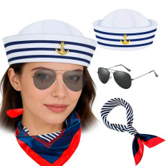 Boina-Lentes- bufanda  de marinero