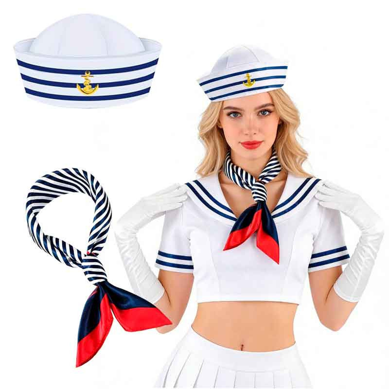 Boina rayas de Marinero más Bufanda (Pack 2 uds)