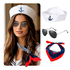 Boina-Lentes- bufanda  de marinero