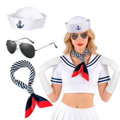 Boina-Lentes- bufanda  de marinero