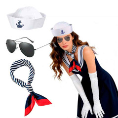 Boina-Lentes- bufanda  de marinero