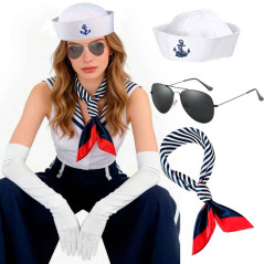 Boina-Lentes- bufanda  de marinero