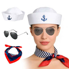 Boina-Lentes- bufanda  de marinero