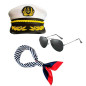 Sombrero marinero - Lentes- bufanda  (Pack x 3 uds)